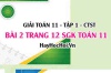 Giải bài 2 trang 12 Toán 11 tập 1 SGK Chân trời sáng tạo